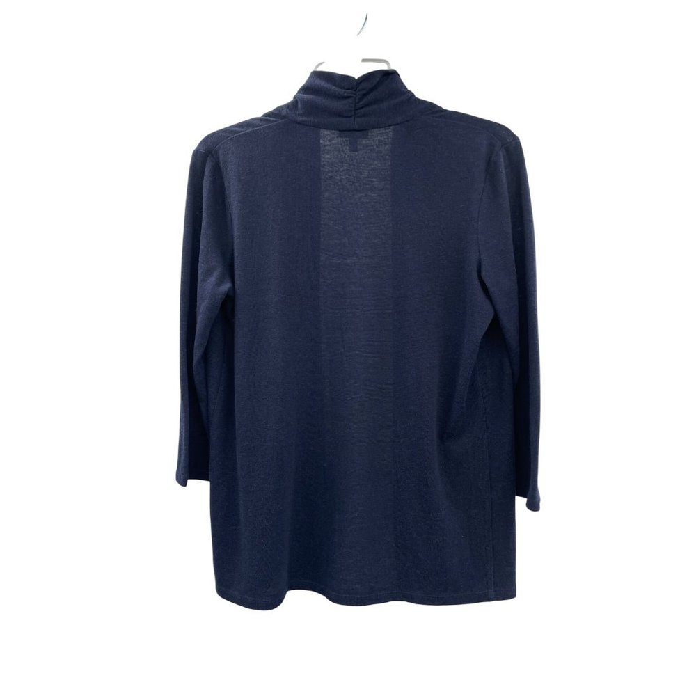 Talbots Cardigan Womens XS Used Open Front Dark Blue - Picture 2 of 10